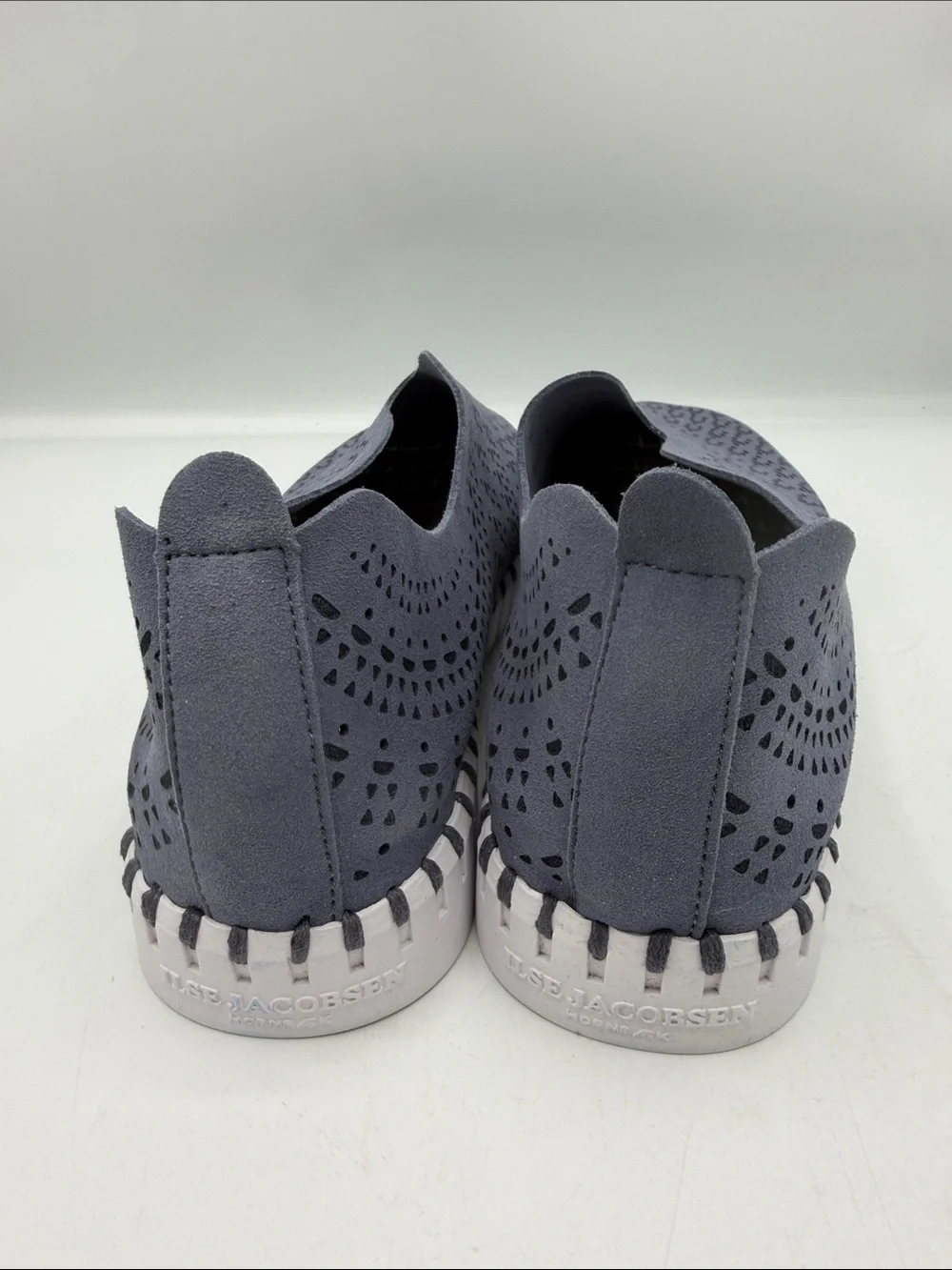 Ilse Jacobsen Gray Perforated Slip-On Loafers - Picture 6 of 8